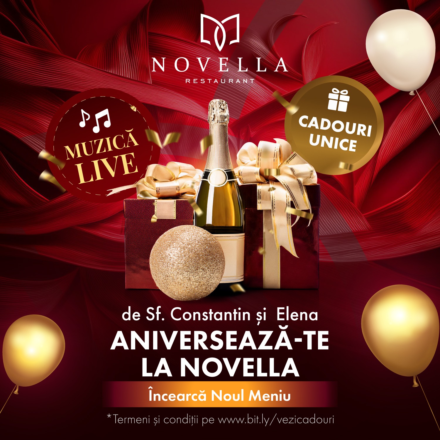 Novella Dinner - De Sf. Constantin și Elena, aniversează-te la Novella